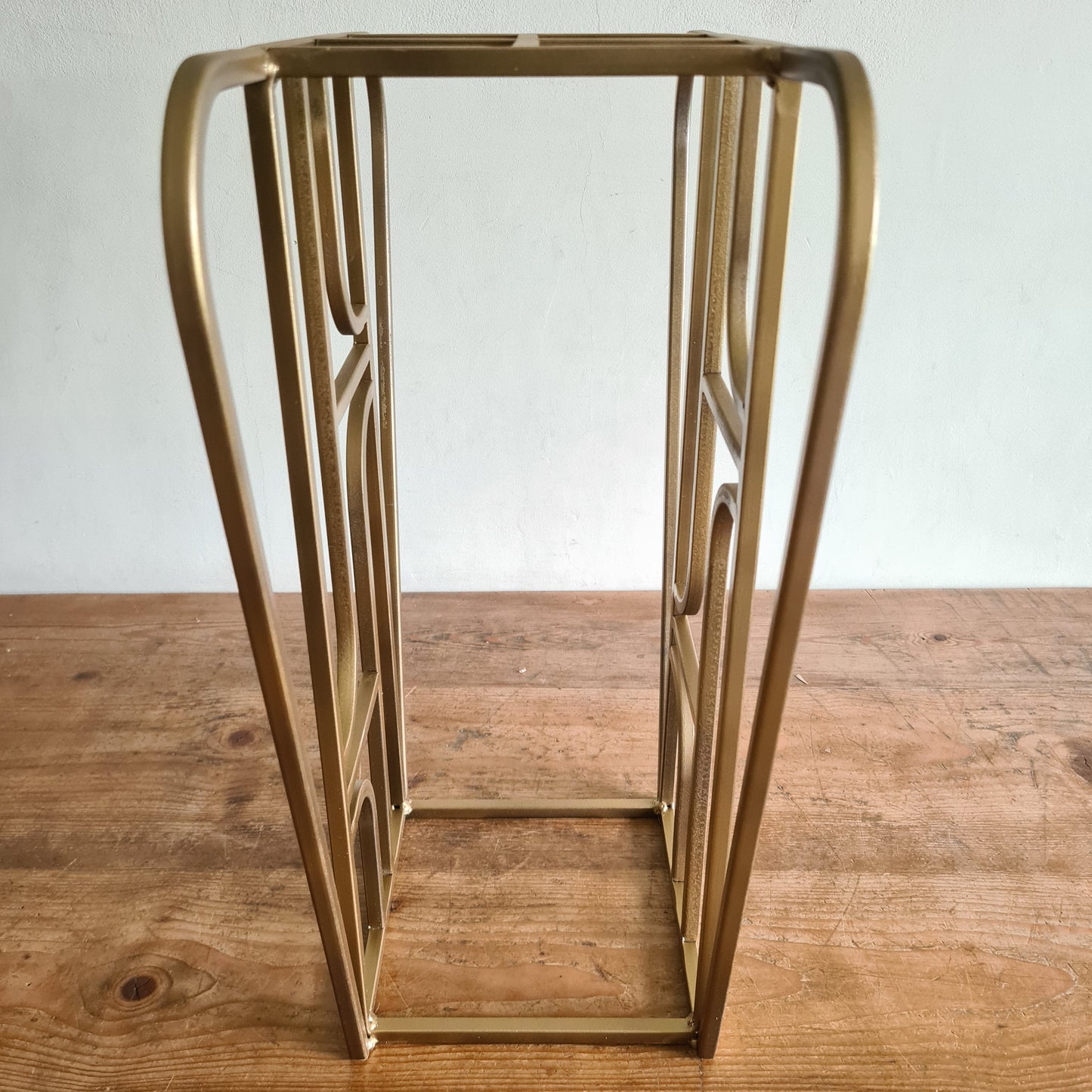 Gold Art Deco Side Table | Modern Living Room House Furniture | Art Deco Architecture Inspired Plant Stand | For Interior Home Design