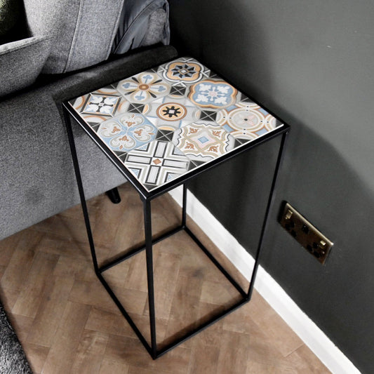 Modern Tile Plant Stand | Industrial style furniture To Showcase House Plants | Bespoke Vase holder | For Home Decor Interior Design