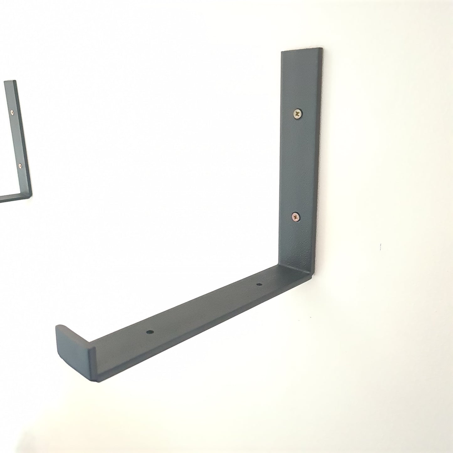 Oak and Steel Shelf and Brackets | Industrial Style Home House Furniture | Bespoke Wooden Shelves | For Home Decor Interior Design