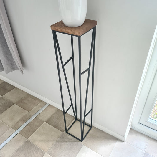Art Deco Geometric Plant Stand Side Table | Modern Living Room House Furniture | Bespoke Size Plant Vase Flower Display | For Home Interior Designers