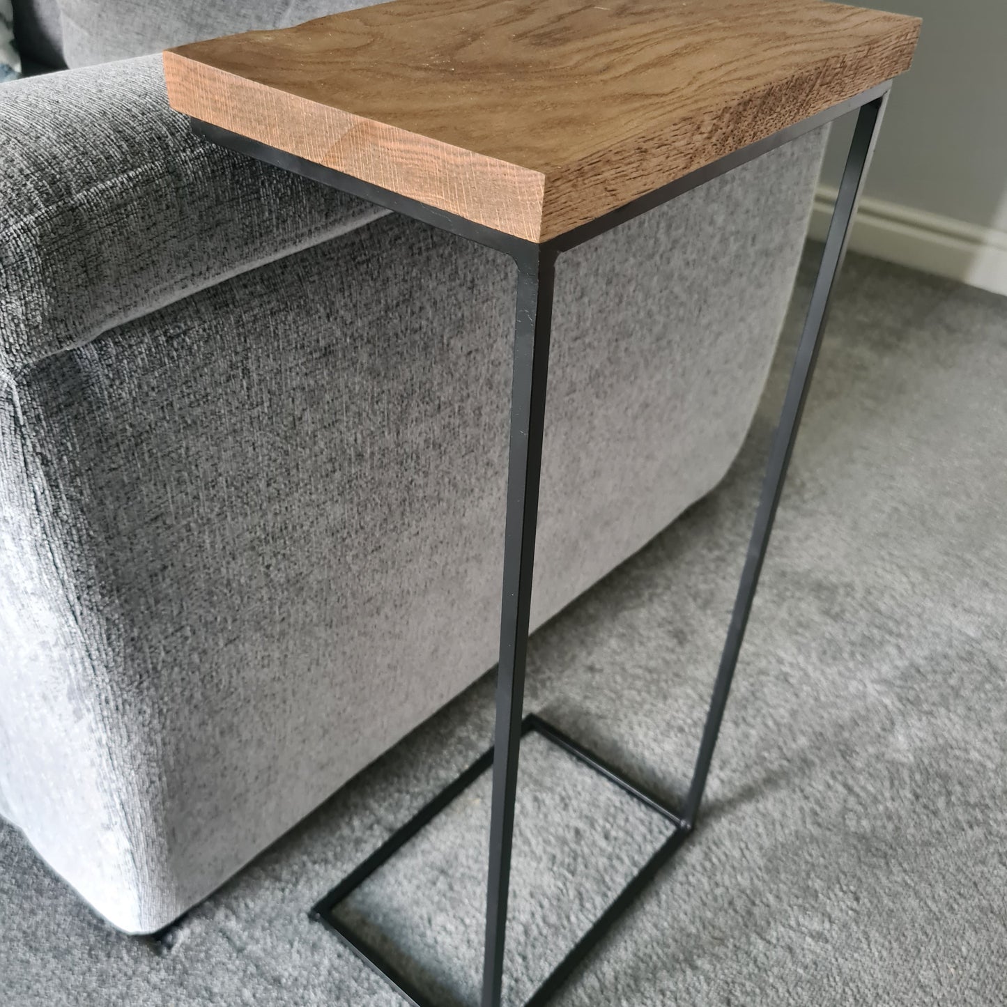 Black Sofa Armchair Drink Holder