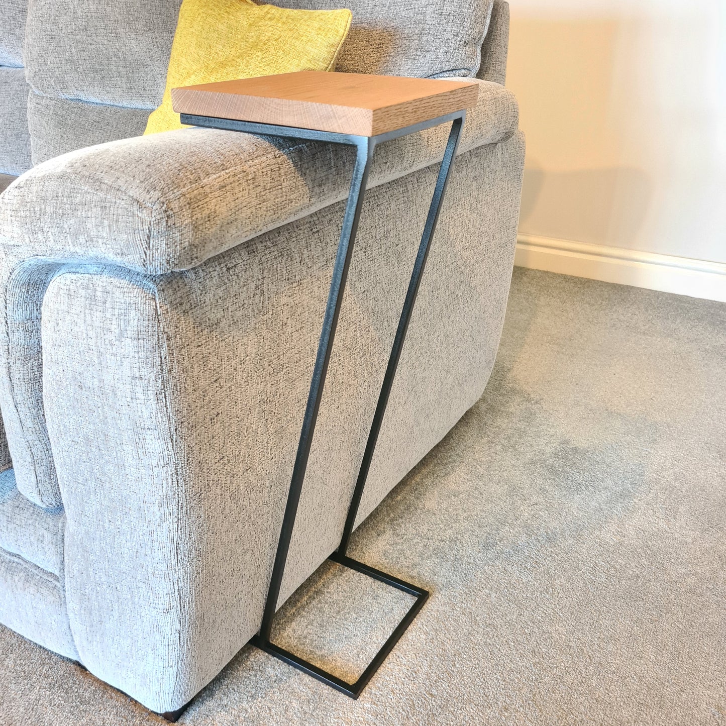 Slim Thin Sofa Side Table | Minimalist Living Room Furniture | Bespoke Arm Chair Drink Holder | Gifts for Him or Her