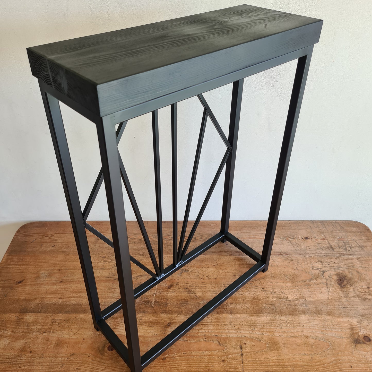 Black Art Deco Side Table | Modern Metal Home Furniture | Custom Made Art Deco Console table | House Design Home Interior