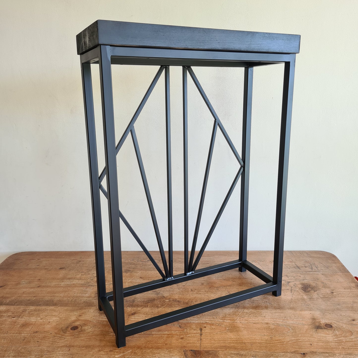 Black Art Deco Side Table | Modern Metal Home Furniture | Custom Made Art Deco Console table | House Design Home Interior