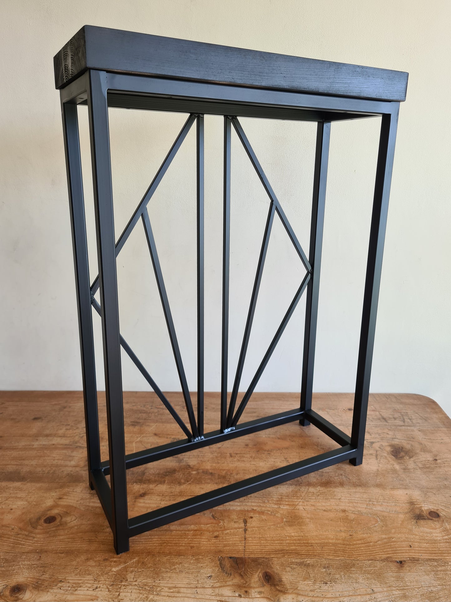 Black Art Deco Side Table | Modern Metal Home Furniture | Custom Made Art Deco Console table | House Design Home Interior
