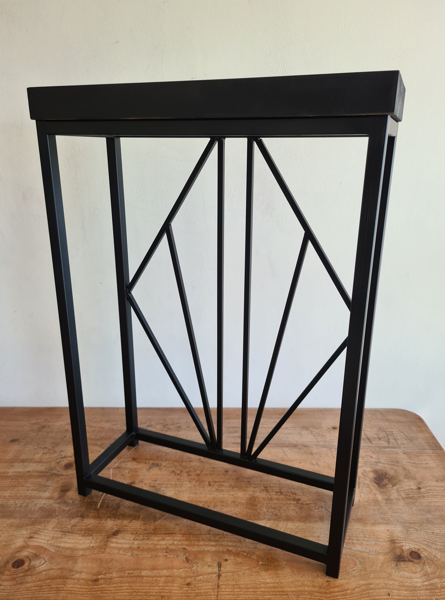 Black Art Deco Side Table | Modern Metal Home Furniture | Custom Made Art Deco Console table | House Design Home Interior