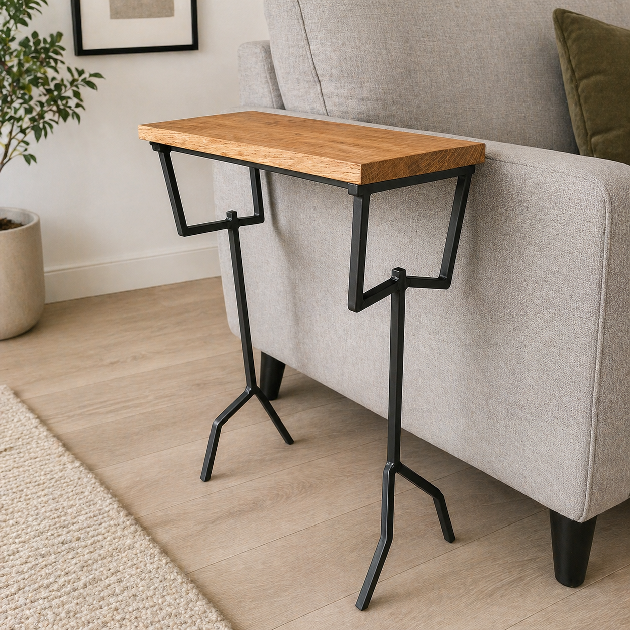 Stick Man Side Table – Handmade Industrial Statement Table