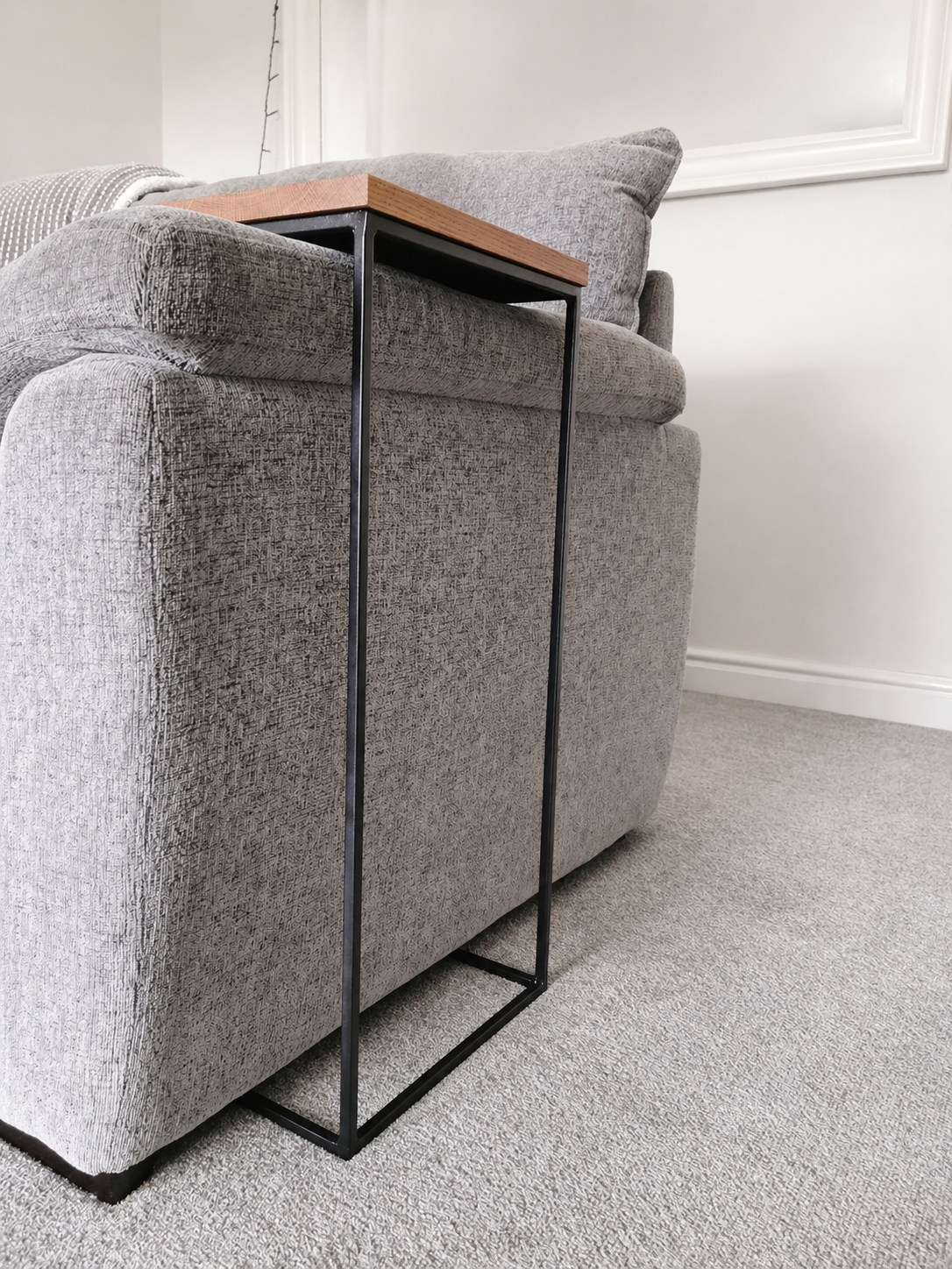 Industrial Over Arm Sofa Table – Made to Fit Your Sofa