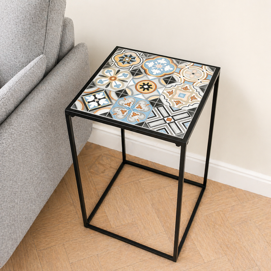 Modern Tile Plant Stand – Handmade Industrial Display Stand