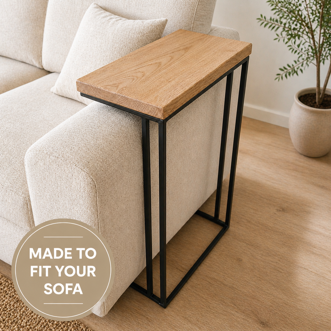Handmade Over Arm Sofa Table
