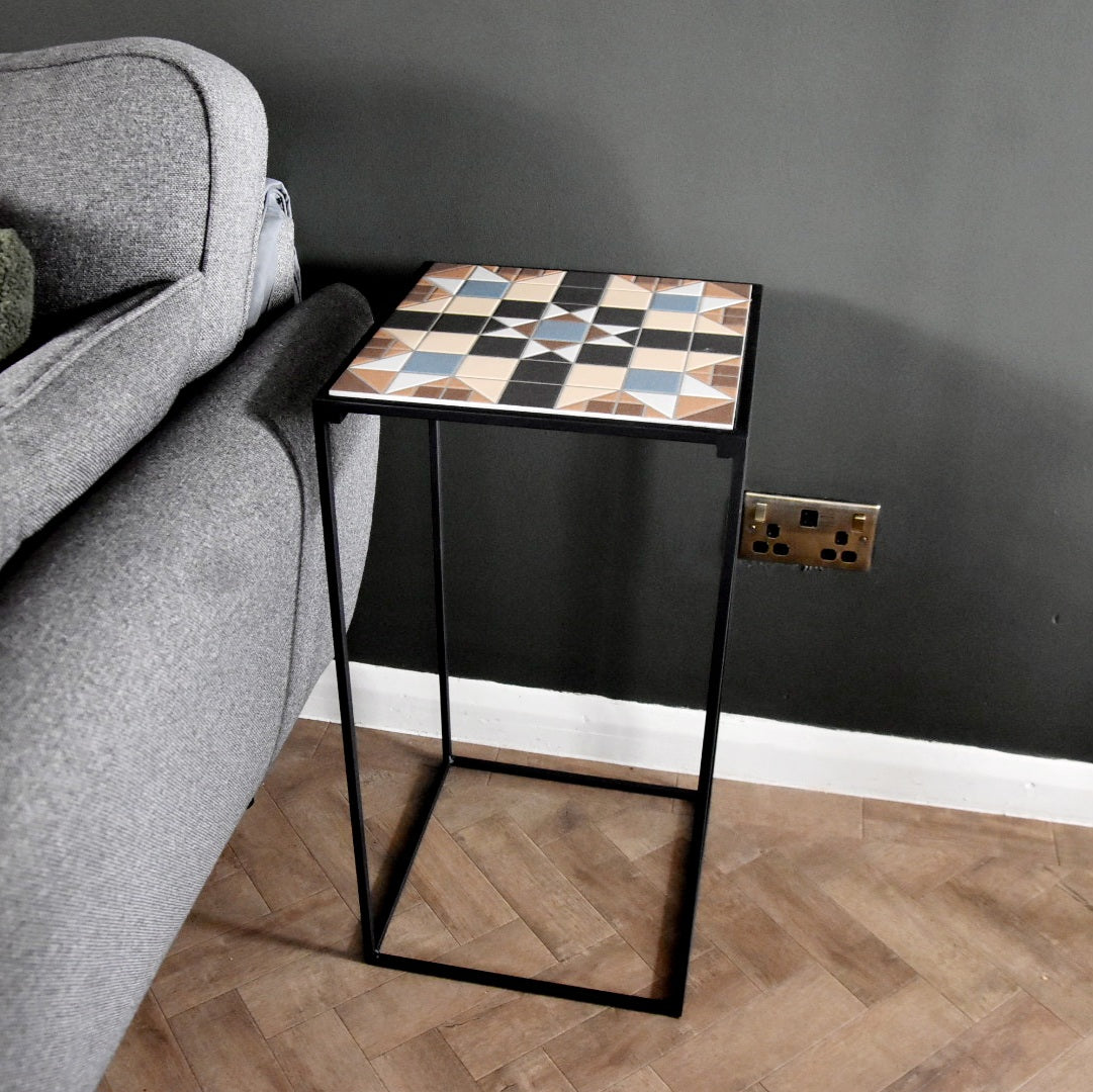 Modern Tile Plant Stand | Industrial style furniture To Showcase House Plants | Bespoke Vase holder | For Home Decor Interior Design