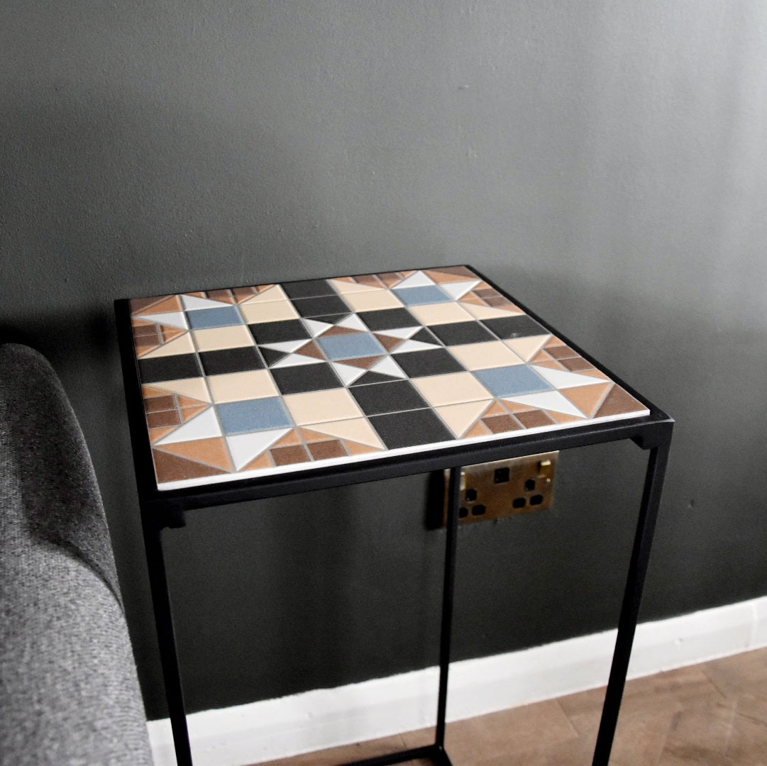 Modern Tile Plant Stand | Industrial style furniture To Showcase House Plants | Bespoke Vase holder | For Home Decor Interior Design