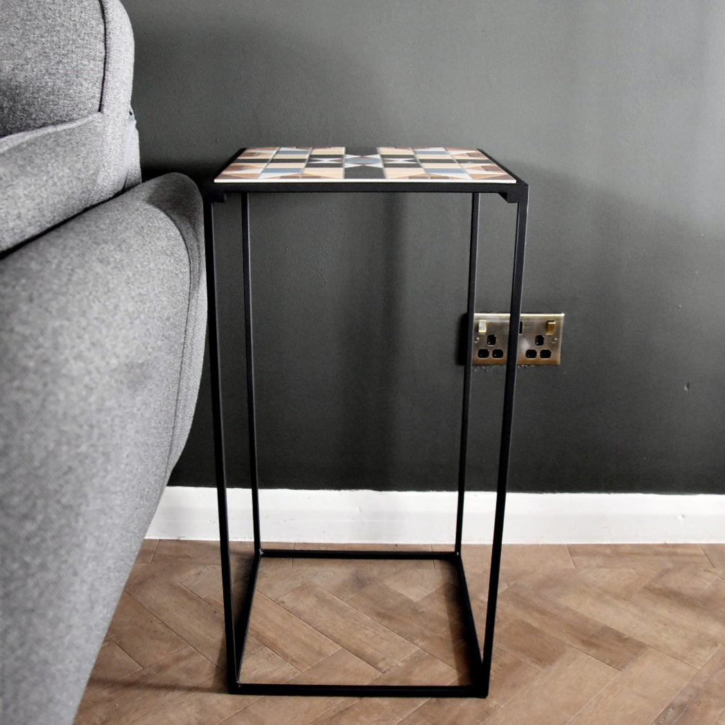 Modern Tile Plant Stand | Industrial style furniture To Showcase House Plants | Bespoke Vase holder | For Home Decor Interior Design