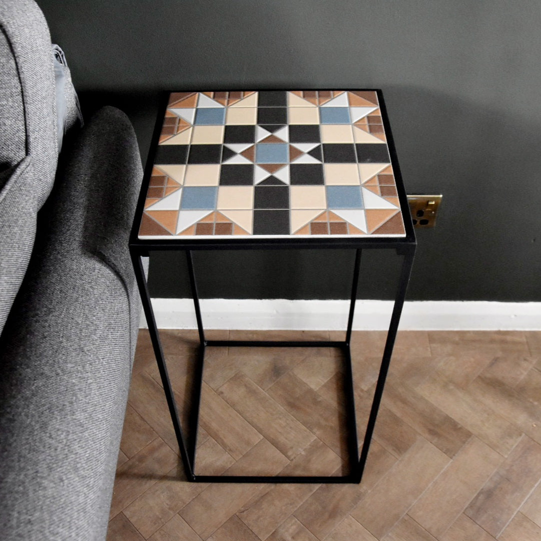 Modern Tile Plant Stand | Industrial style furniture To Showcase House Plants | Bespoke Vase holder | For Home Decor Interior Design