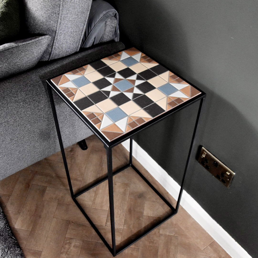 Modern Tile Plant Stand | Industrial style furniture To Showcase House Plants | Bespoke Vase holder | For Home Decor Interior Design