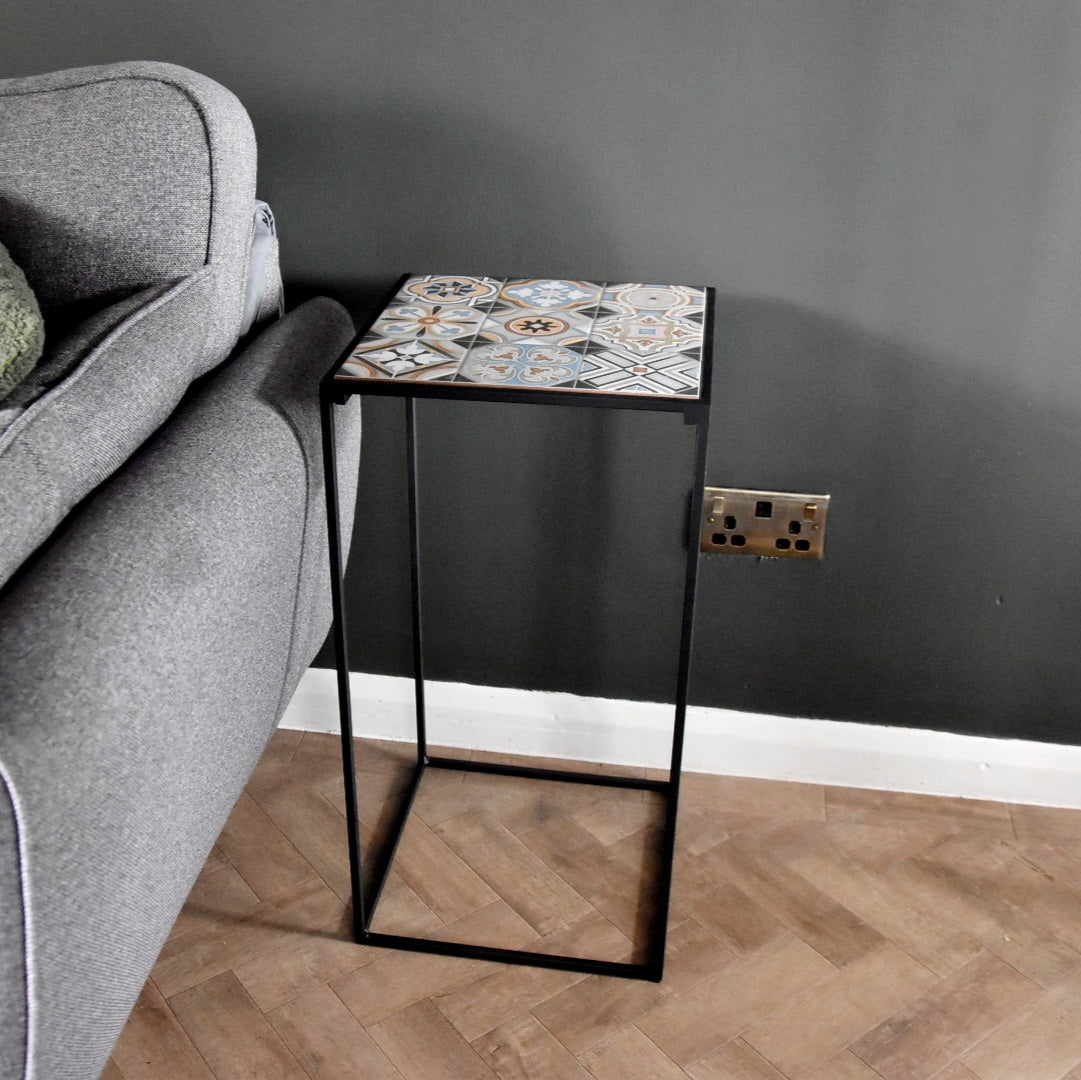 Modern Tile Plant Stand | Industrial style furniture To Showcase House Plants | Bespoke Vase holder | For Home Decor Interior Design