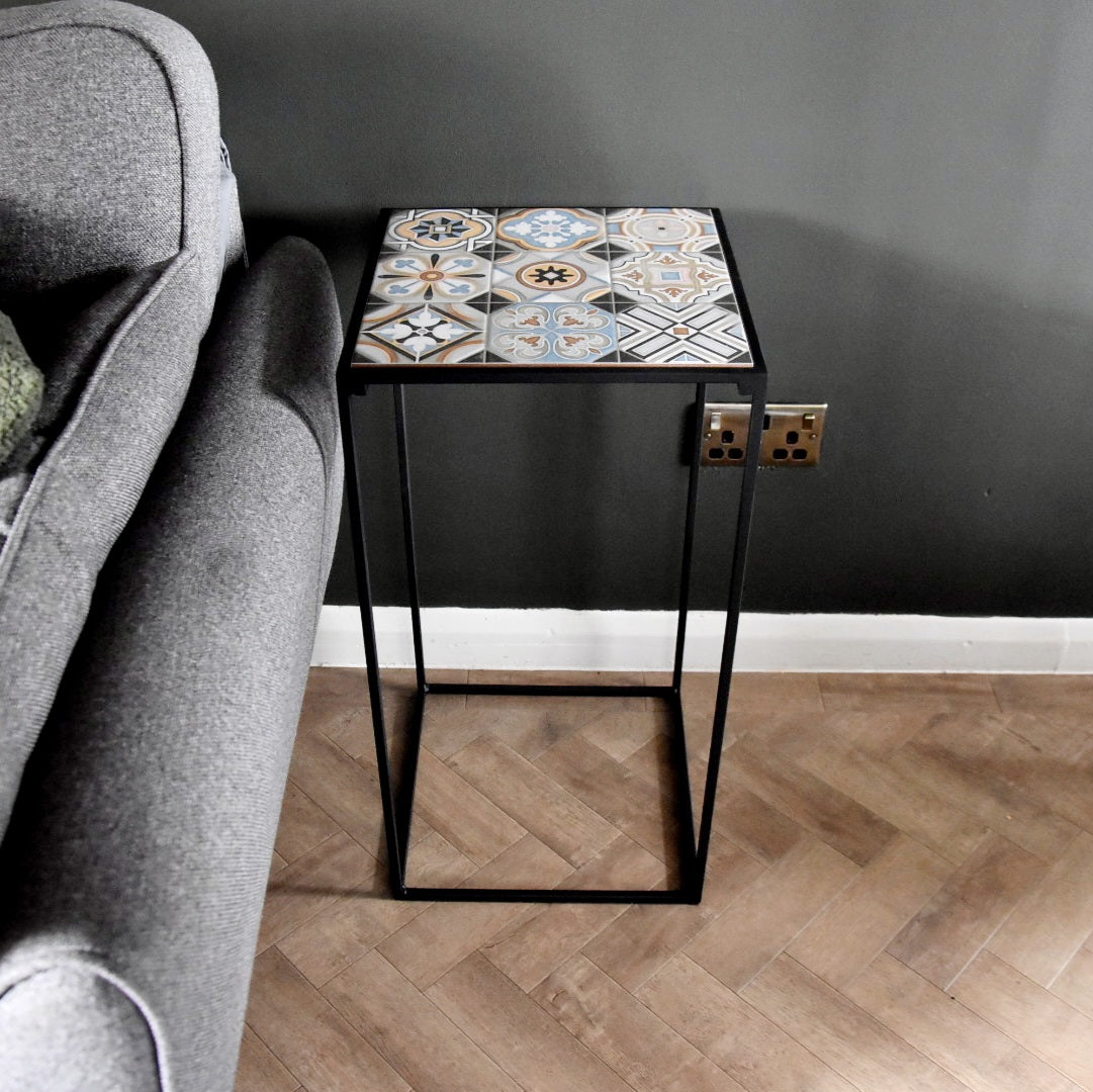Modern Tile Plant Stand | Industrial style furniture To Showcase House Plants | Bespoke Vase holder | For Home Decor Interior Design