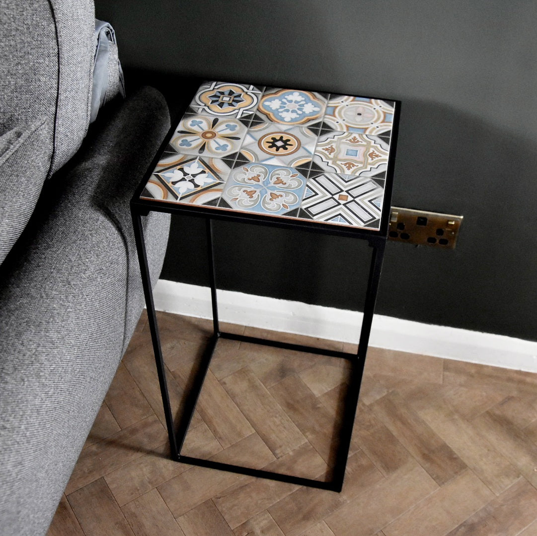 Modern Tile Plant Stand | Industrial style furniture To Showcase House Plants | Bespoke Vase holder | For Home Decor Interior Design