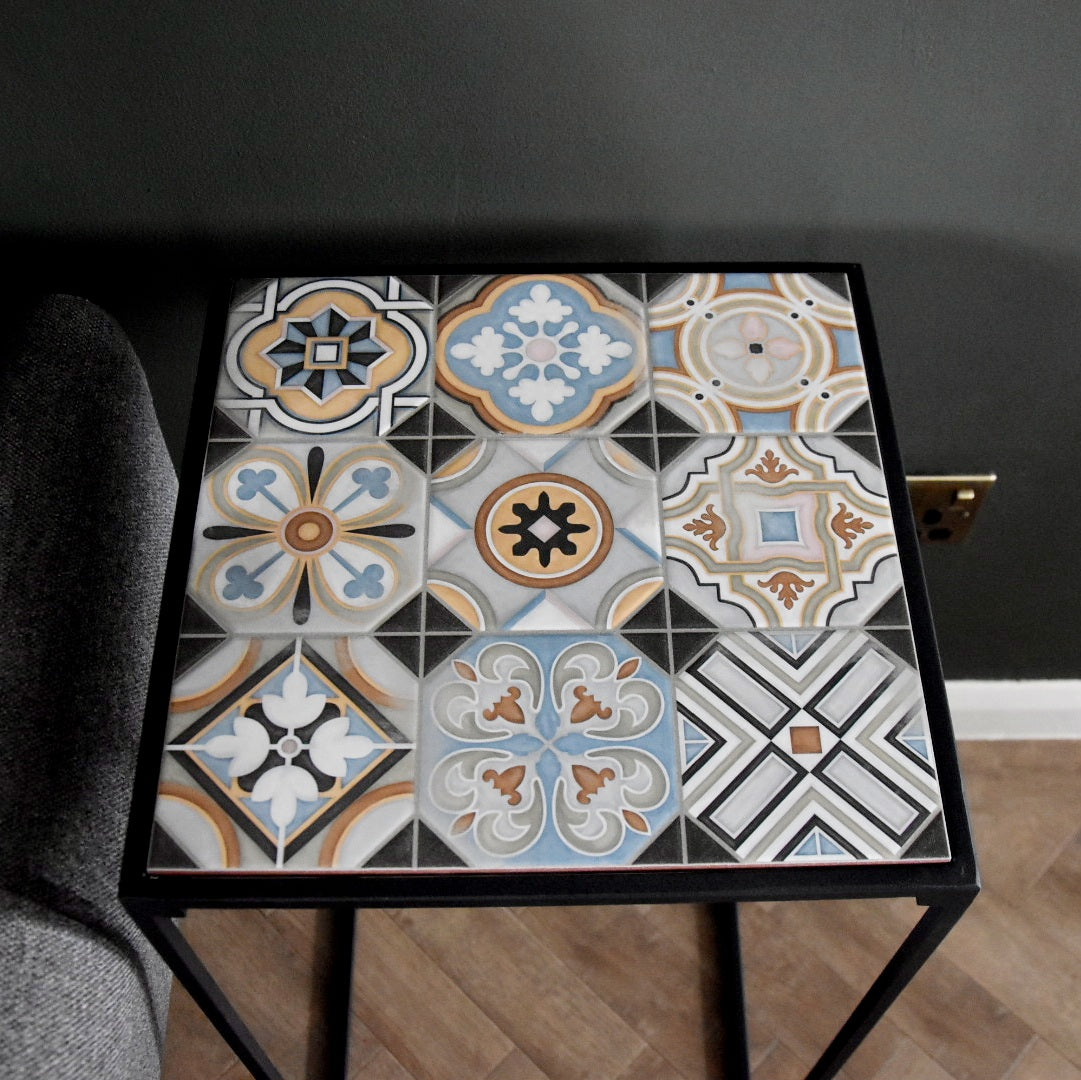 Modern Tile Plant Stand | Industrial style furniture To Showcase House Plants | Bespoke Vase holder | For Home Decor Interior Design