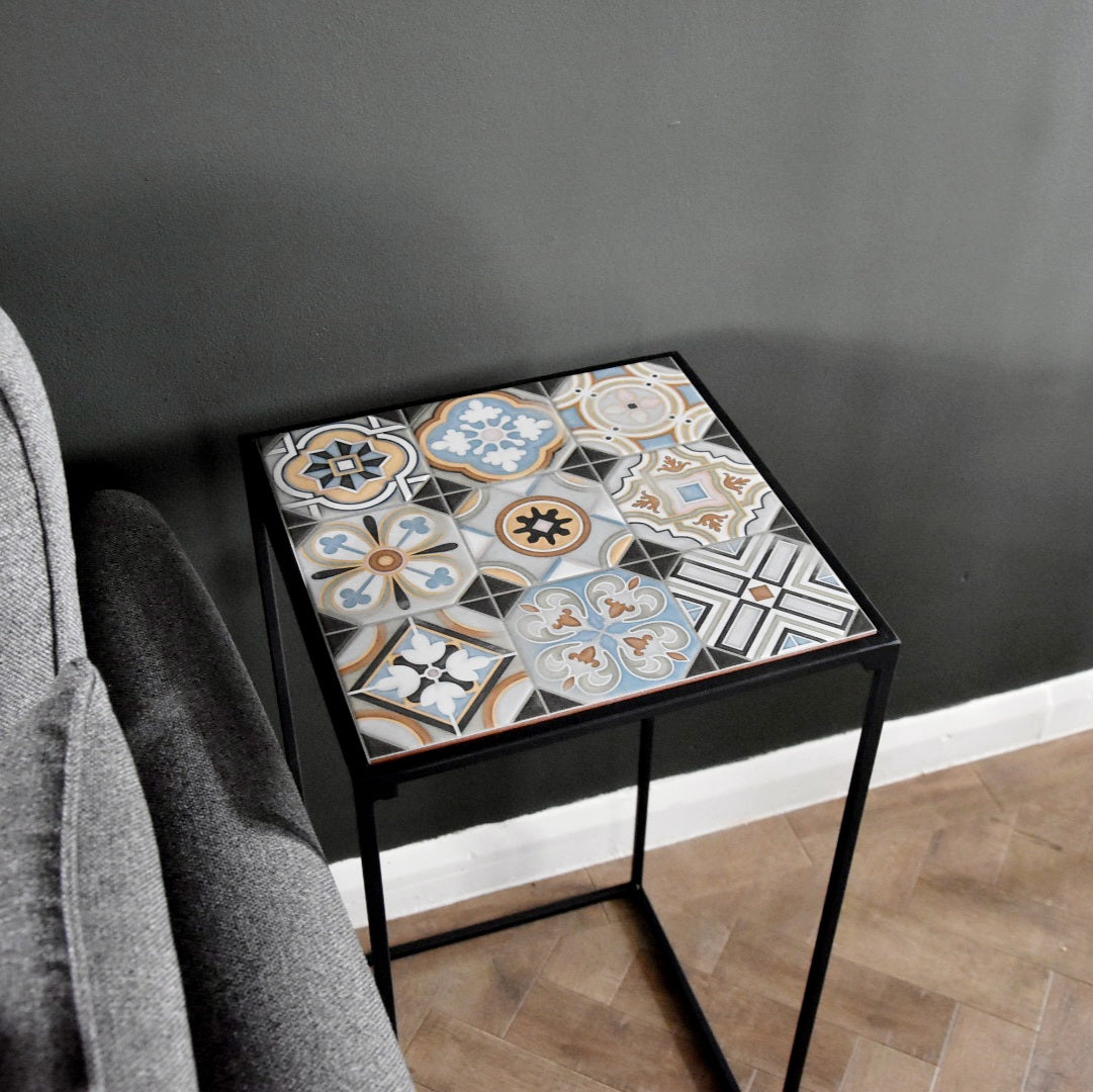 Modern Tile Plant Stand | Industrial style furniture To Showcase House Plants | Bespoke Vase holder | For Home Decor Interior Design