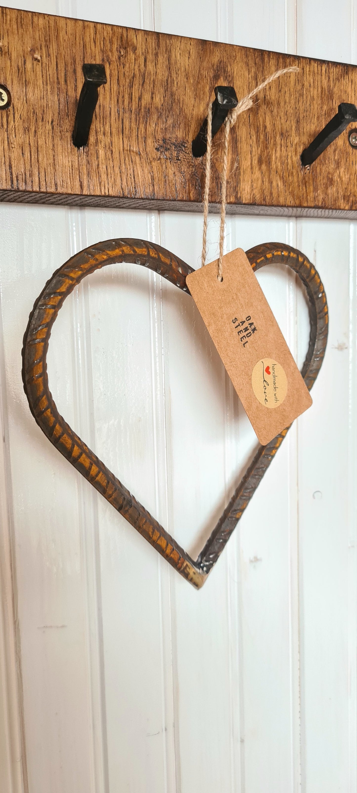 Rebar Love Heart | Industrial Metal Garden Decor | Heavy Duty Metal Love Heart Decoration | For New Home and Gardener Design