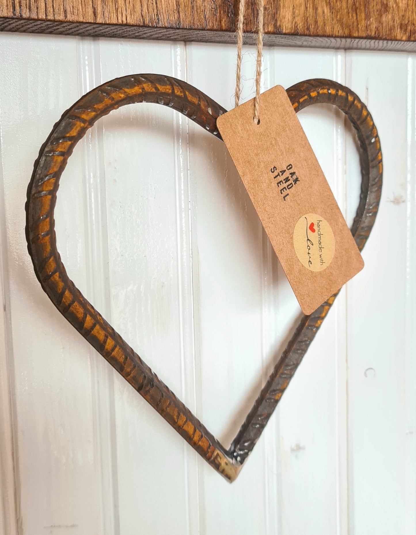 Rebar Love Heart | Industrial Metal Garden Decor | Heavy Duty Metal Love Heart Decoration | For New Home and Gardener Design
