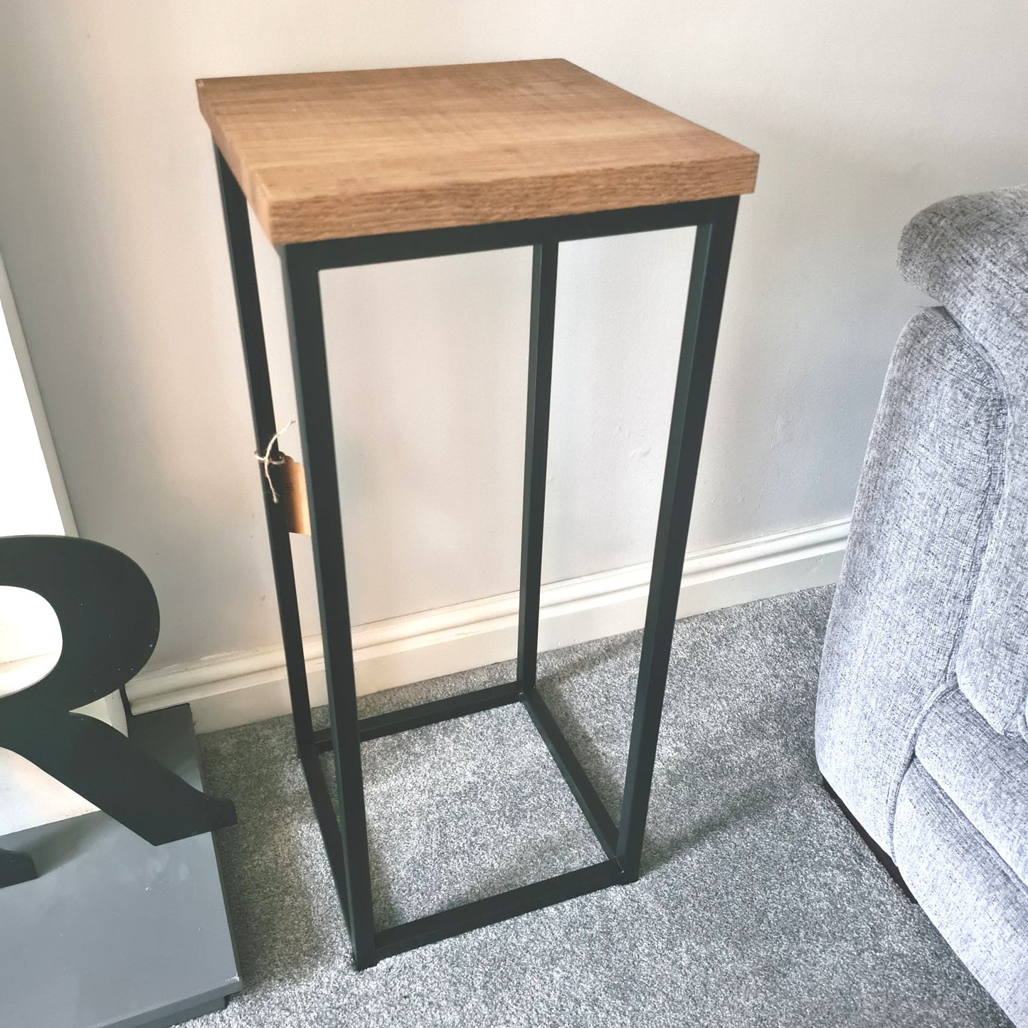 Wide Metal Chunky Side Table Log Holder, Plant Wooden Steel Modern Con –  Oaku0026Steel
