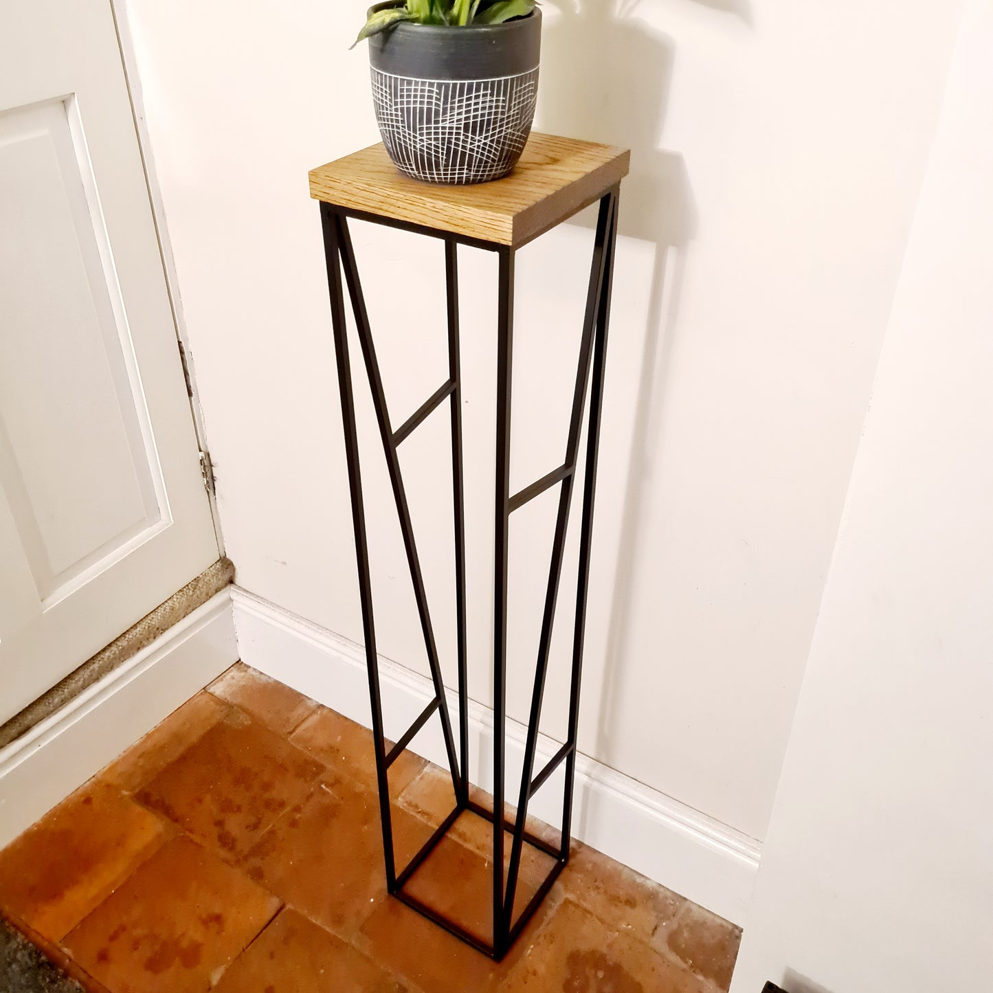 Art Deco Plant Stand Side Table | Modern Living Room House Furniture | Bespoke Size Plant Vase Flower Display | For Home Interior Designers