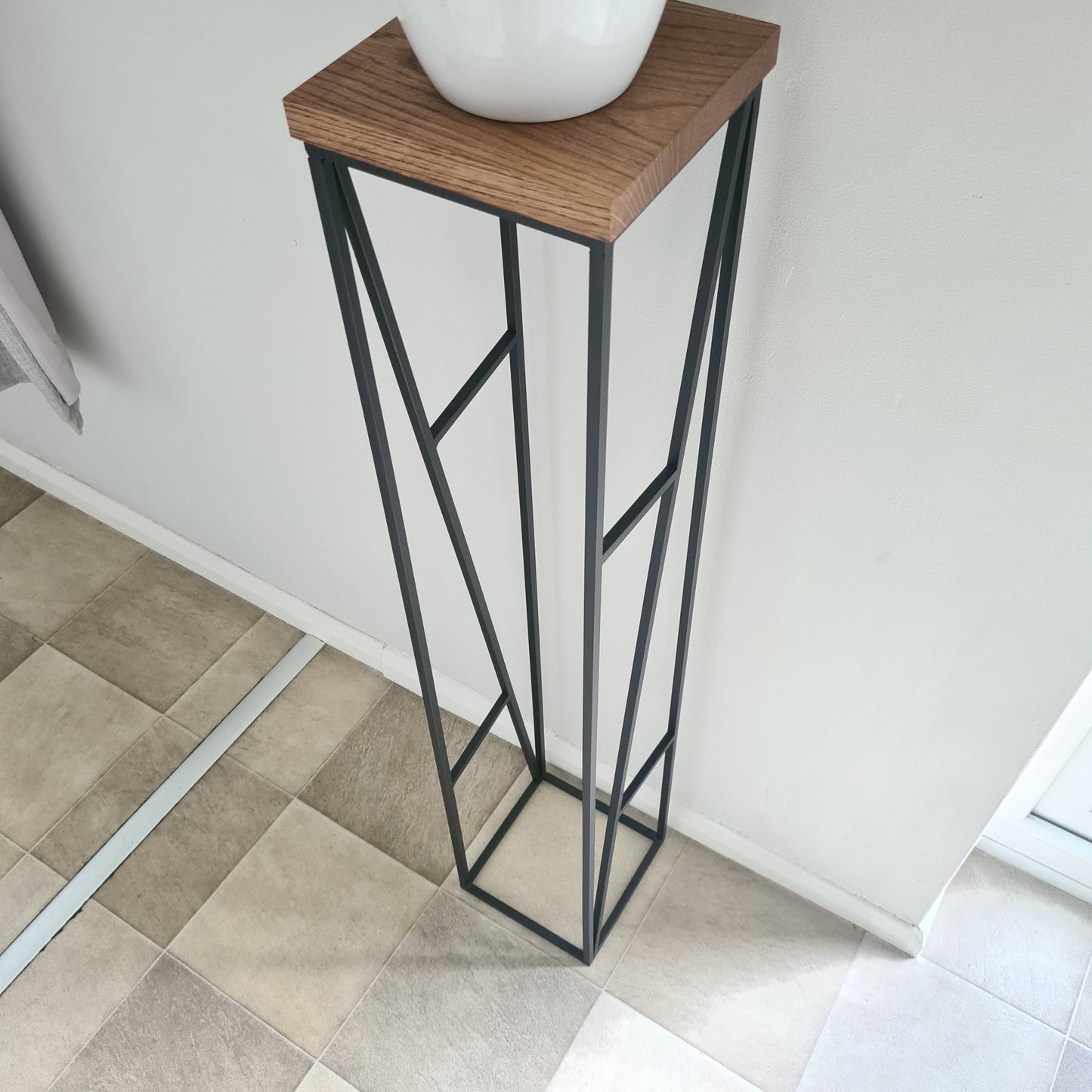 Art Deco Plant Stand Side Table | Modern Living Room House Furniture | Bespoke Size Plant Vase Flower Display | For Home Interior Designers